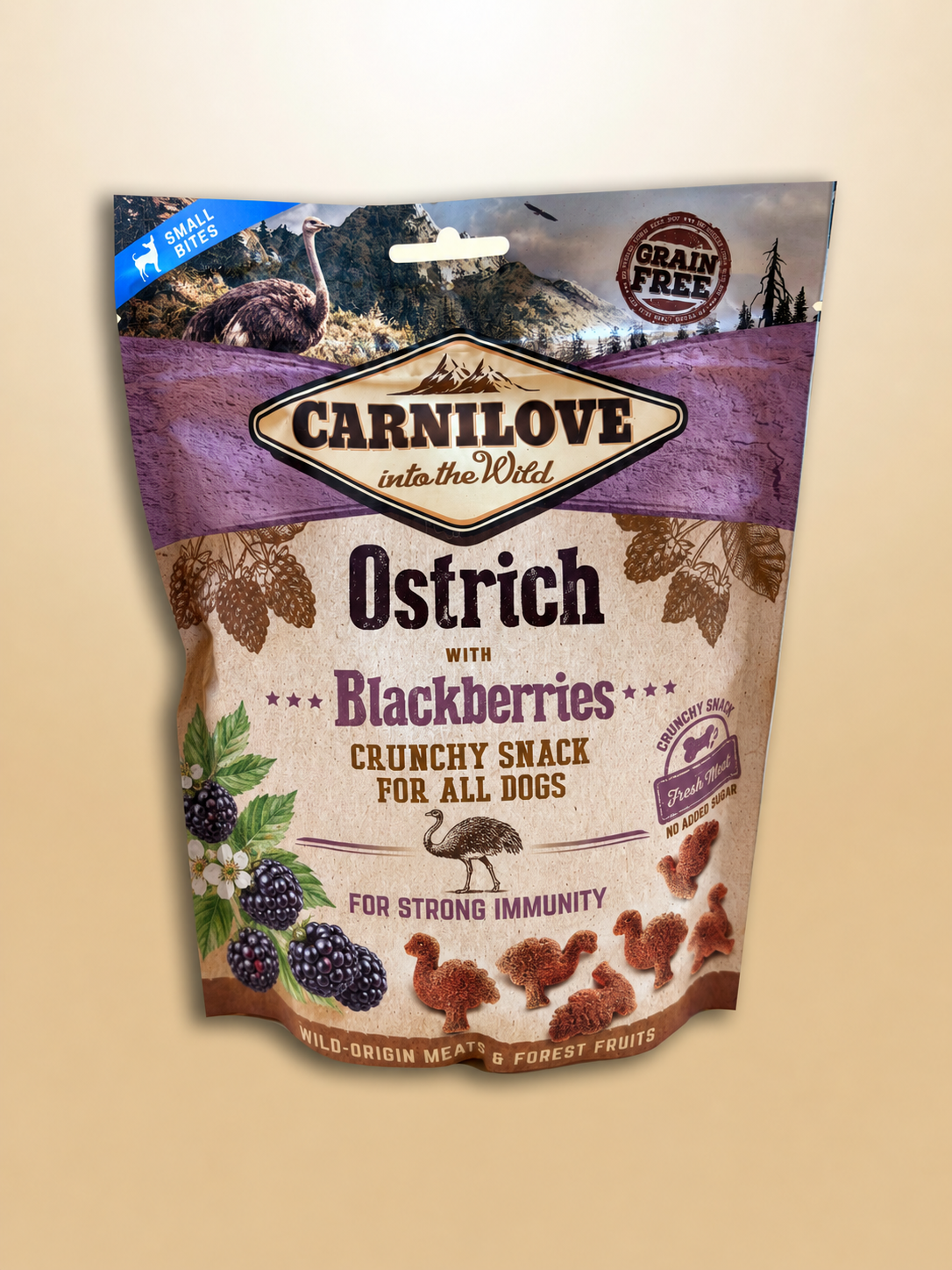 Carnilove Snack - Struisvogel met braambes
